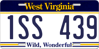 WV license plate 1SS439