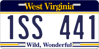 WV license plate 1SS441