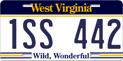 WV license plate 1SS442