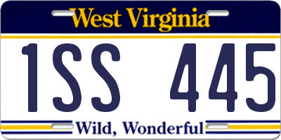 WV license plate 1SS445