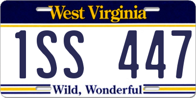 WV license plate 1SS447