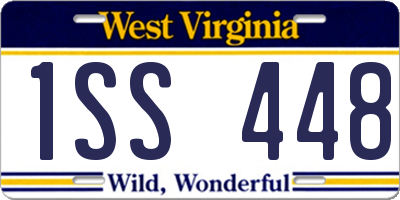 WV license plate 1SS448