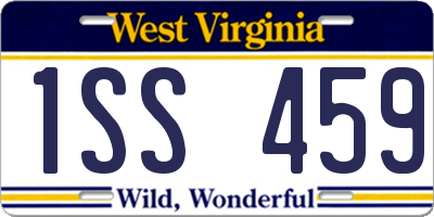 WV license plate 1SS459