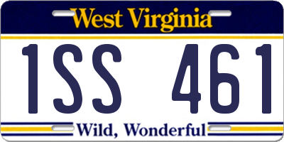 WV license plate 1SS461