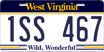 WV license plate 1SS467