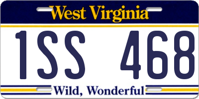 WV license plate 1SS468