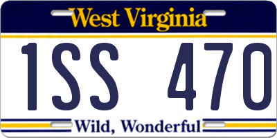 WV license plate 1SS470