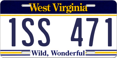 WV license plate 1SS471