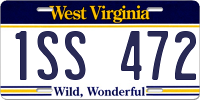 WV license plate 1SS472