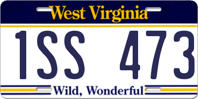 WV license plate 1SS473