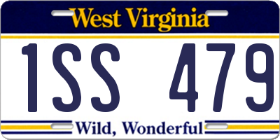 WV license plate 1SS479