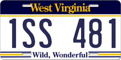 WV license plate 1SS481
