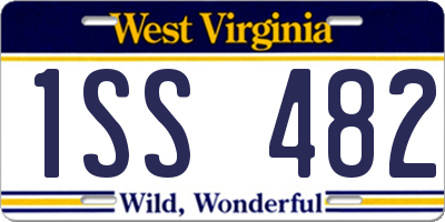 WV license plate 1SS482
