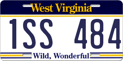 WV license plate 1SS484