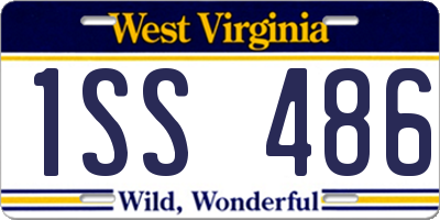WV license plate 1SS486