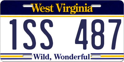 WV license plate 1SS487