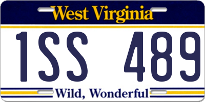 WV license plate 1SS489