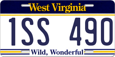 WV license plate 1SS490