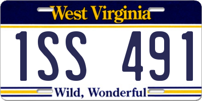 WV license plate 1SS491