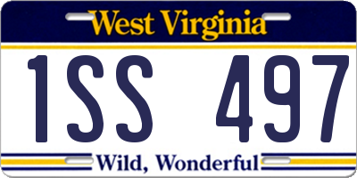 WV license plate 1SS497