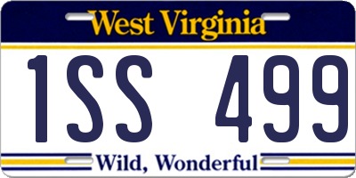 WV license plate 1SS499