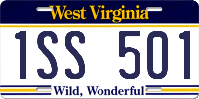 WV license plate 1SS501