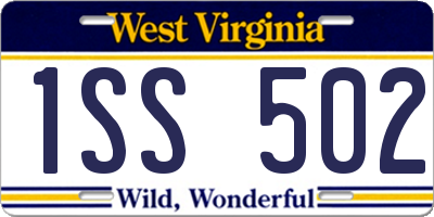 WV license plate 1SS502