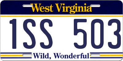 WV license plate 1SS503