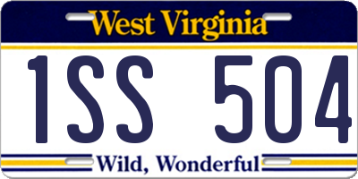 WV license plate 1SS504