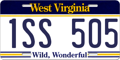 WV license plate 1SS505