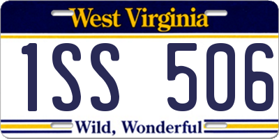 WV license plate 1SS506