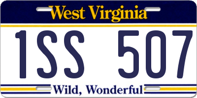 WV license plate 1SS507