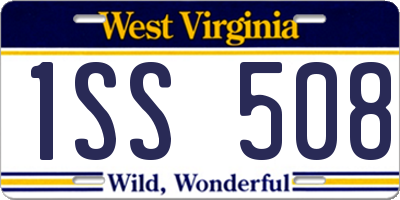 WV license plate 1SS508