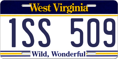WV license plate 1SS509