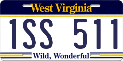 WV license plate 1SS511