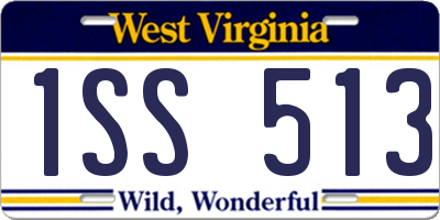 WV license plate 1SS513