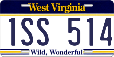 WV license plate 1SS514