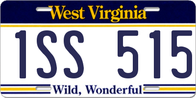 WV license plate 1SS515