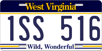 WV license plate 1SS516