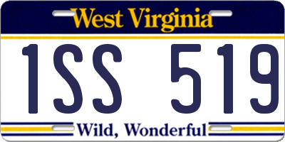 WV license plate 1SS519