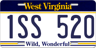 WV license plate 1SS520