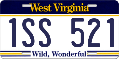 WV license plate 1SS521