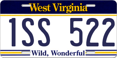 WV license plate 1SS522