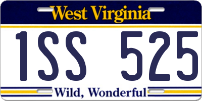 WV license plate 1SS525
