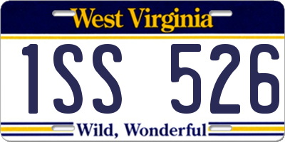 WV license plate 1SS526