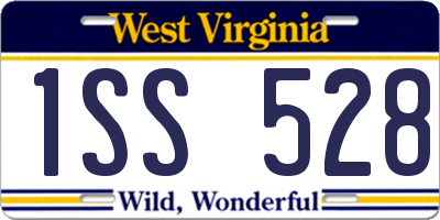WV license plate 1SS528