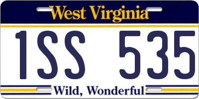 WV license plate 1SS535