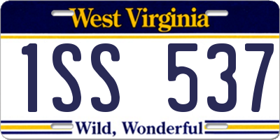 WV license plate 1SS537