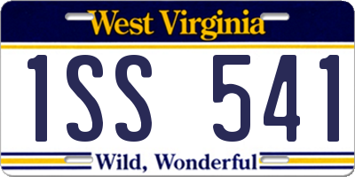 WV license plate 1SS541