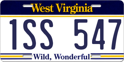 WV license plate 1SS547